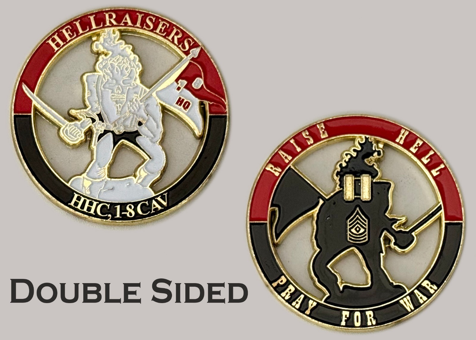 Hellraisers HHC 18 CAV Raise Hell Pray For War Challenge Coin  J#2
