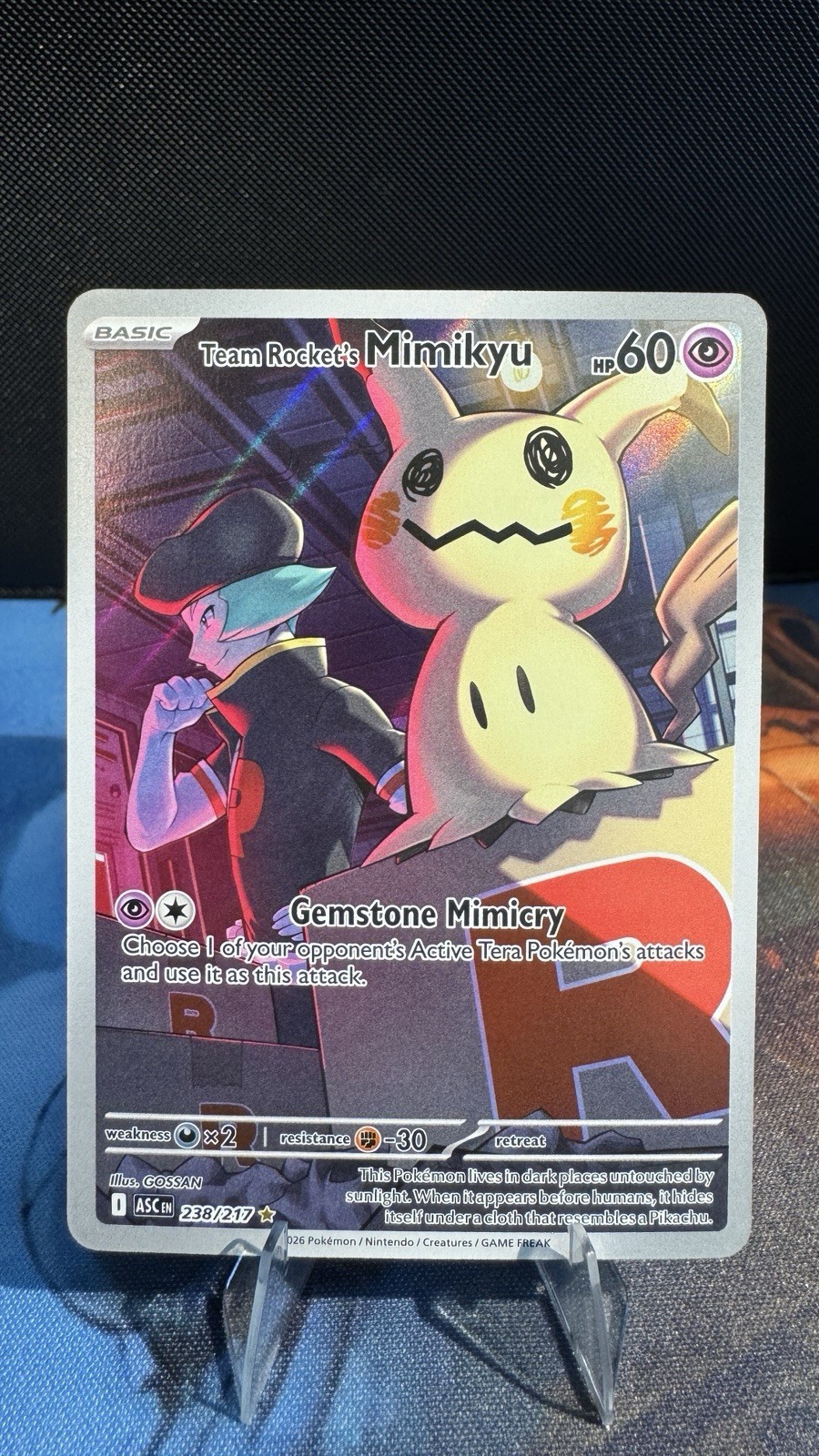 Team Rockets Mimikyu 238/217 Illustration Rare Ascended Heroes Pokemon TCG