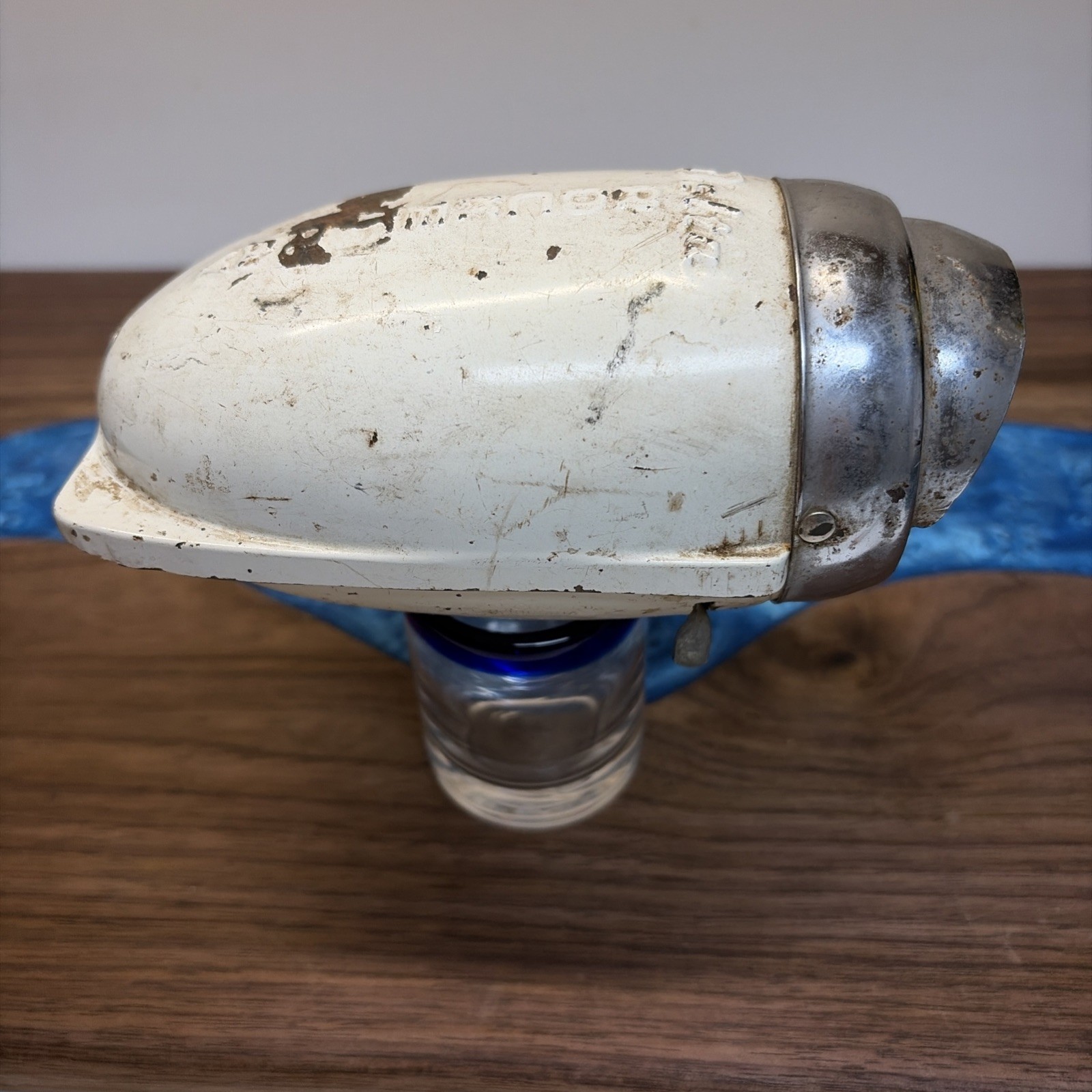 Original Vintage 1950's Delta Rocket Ray Bicycle Headlight -Real Patina