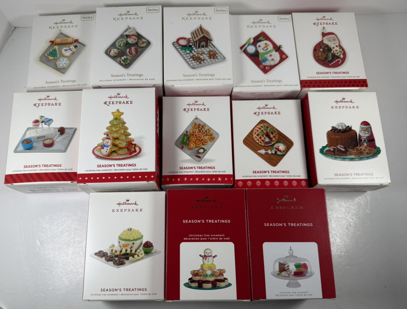 Lot of 13 Season's Treatings- Hallmark Keepsake Ornament Series- 2009 thru 2021
