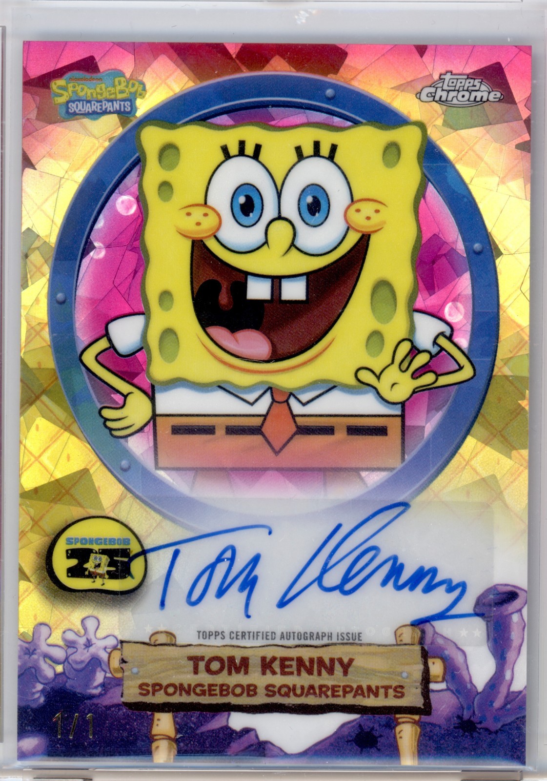 2025 TOPPS SPONGEBOB SAPPHIRE  1/1 PATRICK STAR AUTOGRAPH