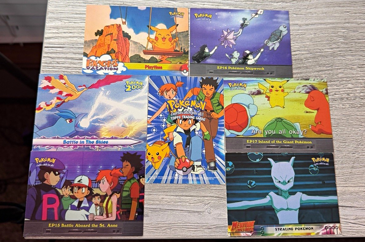 1999-2000 Topps Pokemon Card Lot  Charizard Pikachu Mewtwo TV Animation