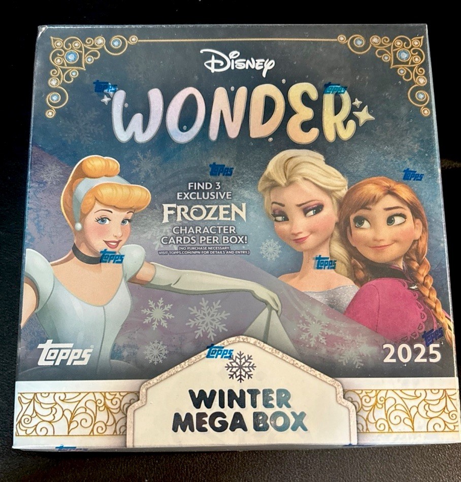 2025 Topps Disney Wonder Winter Mega Box Factory Sealed Frozen Cinderella Elsa