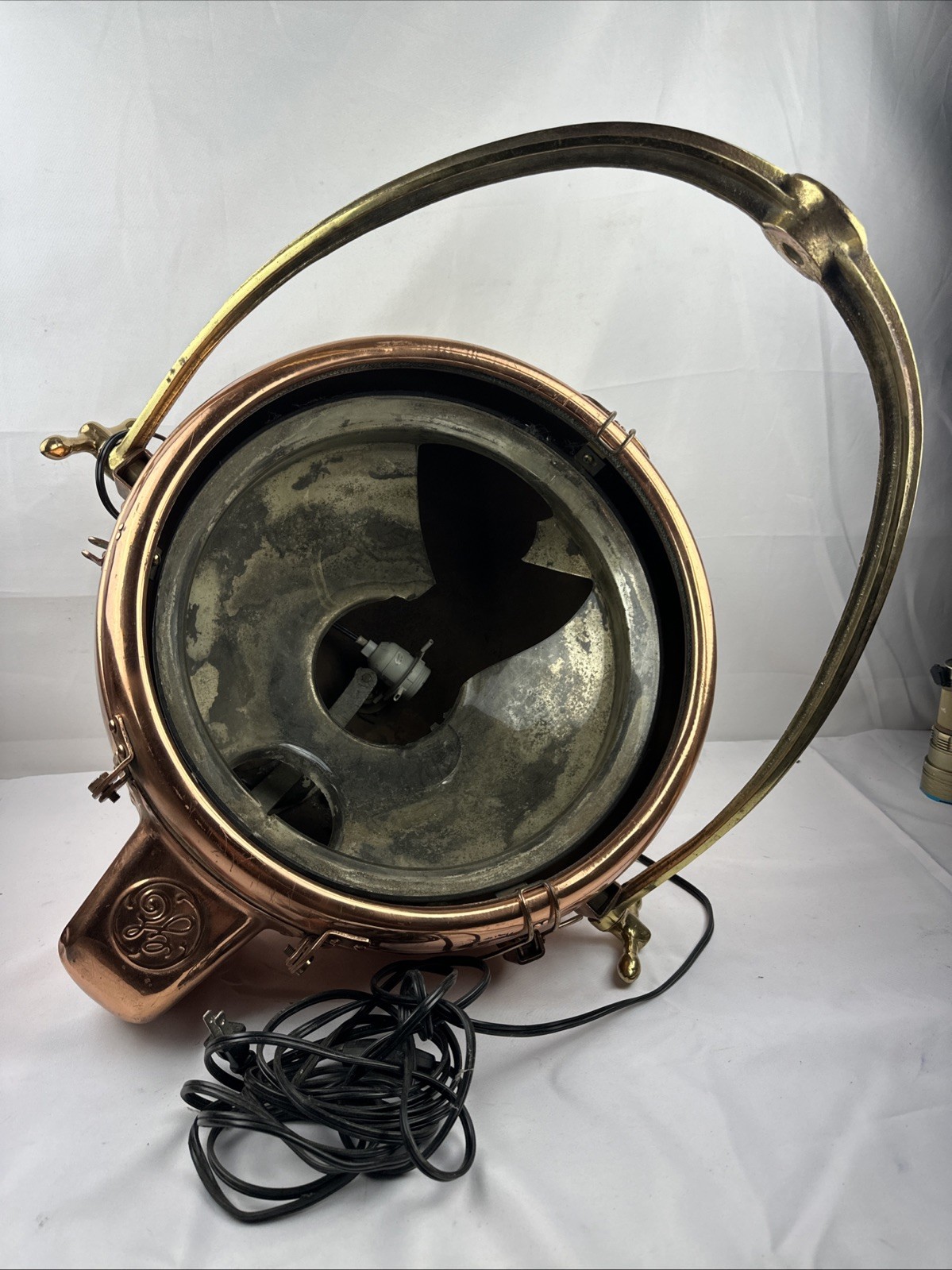 HUGE~General Electric Novalux Rare 1930\'s Copper Floodlight