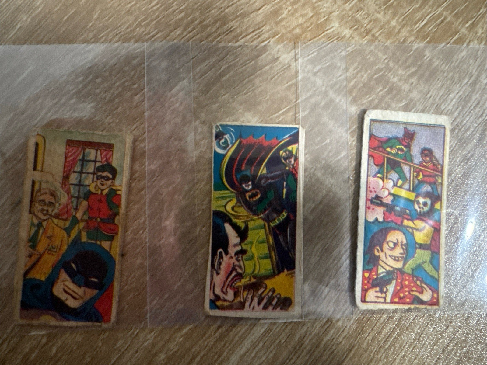 Vintage 1960s Japanese Batman Menko Cards Lot Of 3