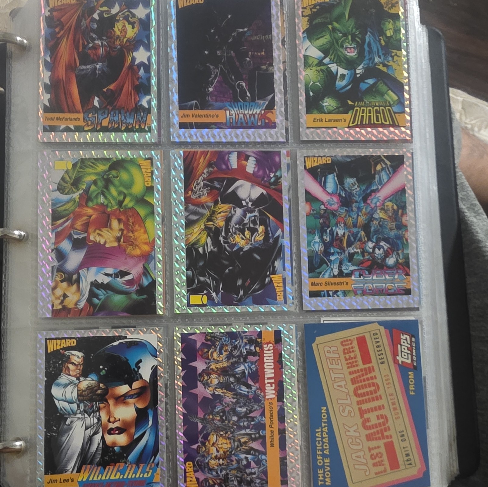 Wizard 1993 Spawn WildC.A.T.s Cyberforce Wetworks Last Action Hero 9-Card Lot