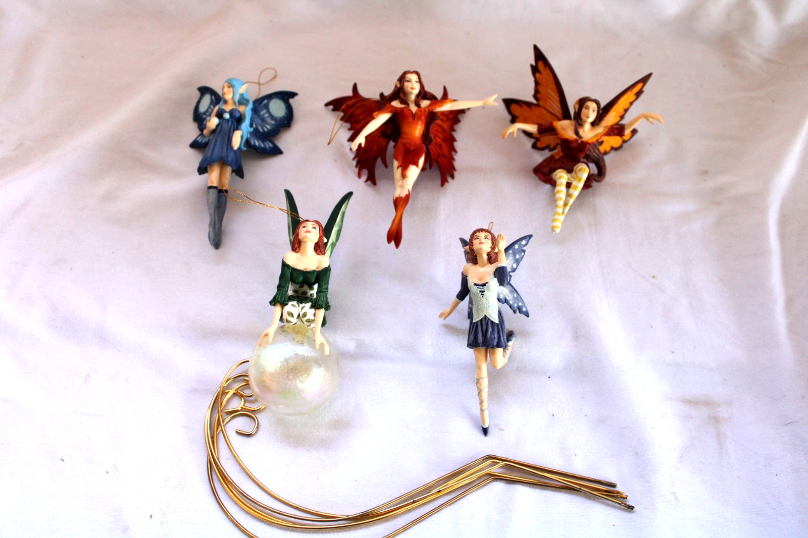 Lot 5 Vtg Dragonsite Fairy Ornaments Nene Thomas Jessica Galbreth Amy Brown