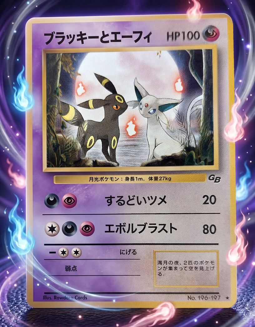 Pokemon Umbreon & Espeon Card Gameboy Promo Pokemon Umbreon & Espeon Card Gameboy Promo