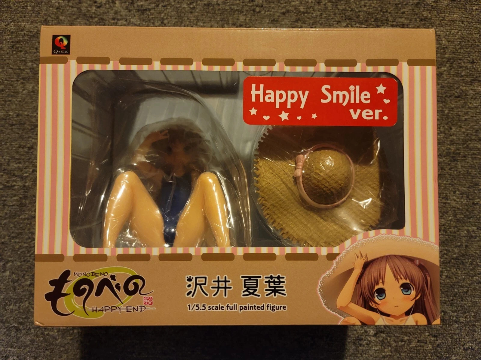 RARE Brand New Authentic Q-six Monobeno Sawai Natsuha Happy Smile 1/5.5 Figure