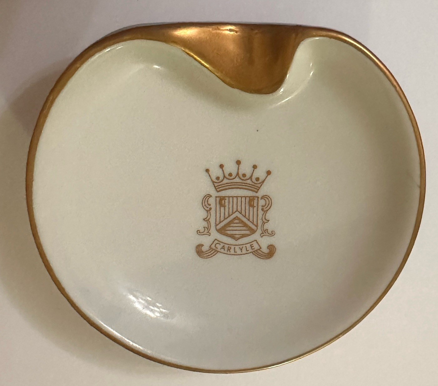 The Carlyle Hotel Madison Ave at 76th St. New York, NY White Ashtray 3.5” x 3.5”