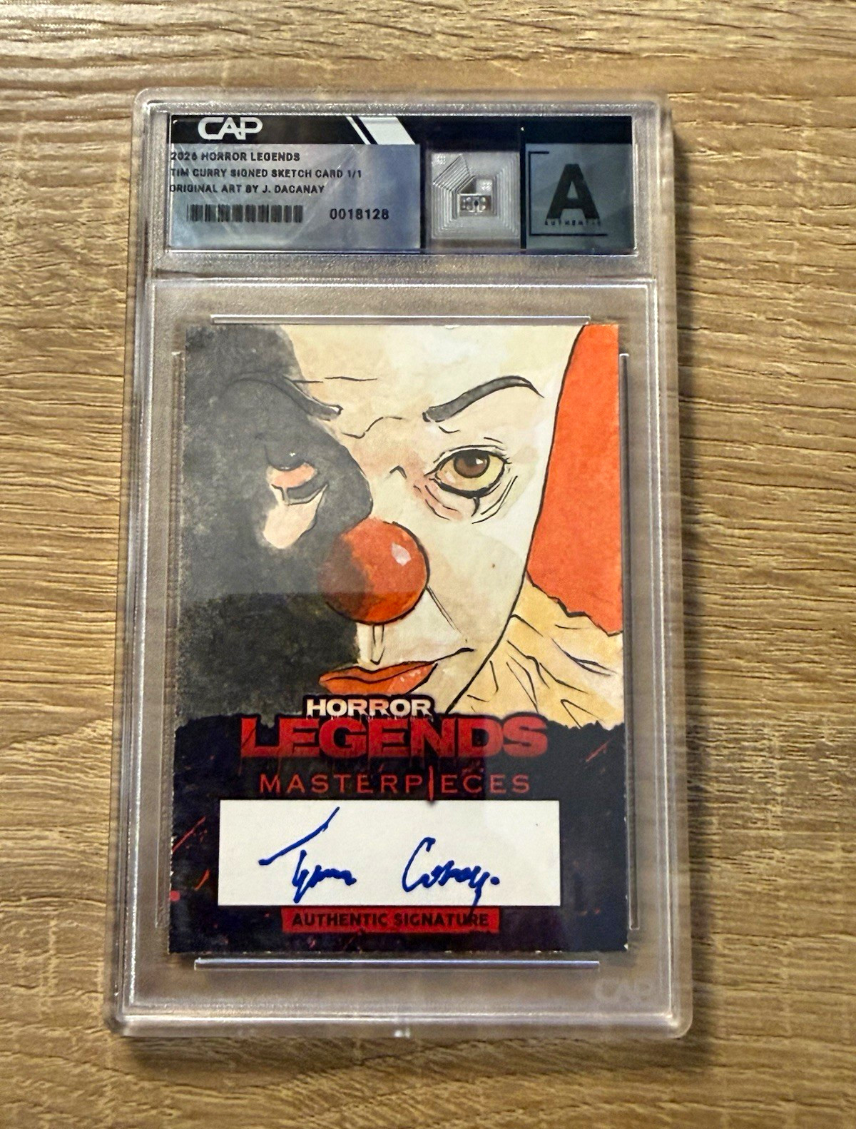 Hollywood Trading Cards 2026 Horror Legends Tim Curry IT Signed Sketch 1/1