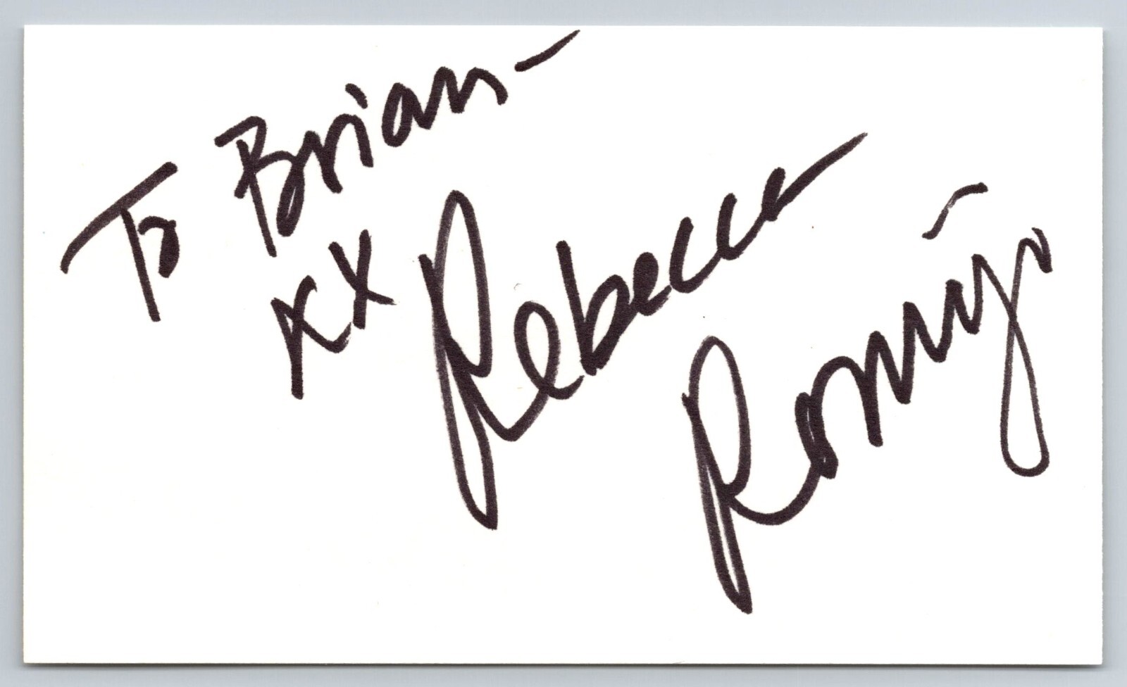 Rebecca Romjin Hand Signed Index Card - Supermodel