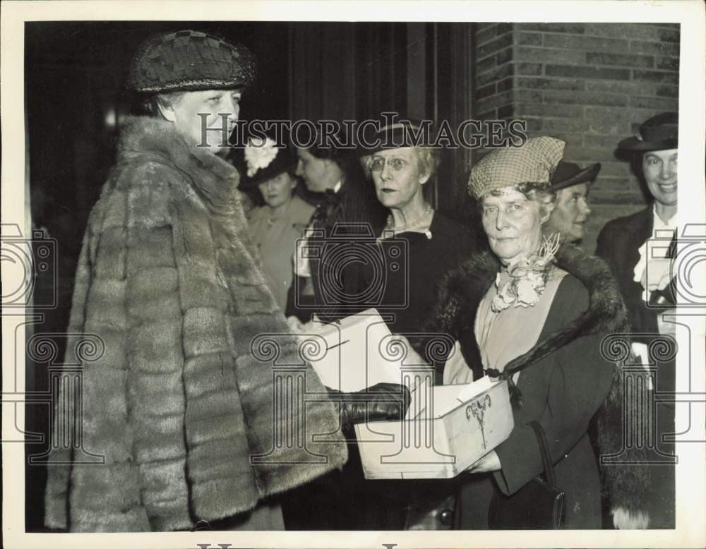 1938 Press Photo Eleanor Roosevelt at Women's National Democratic Club Event