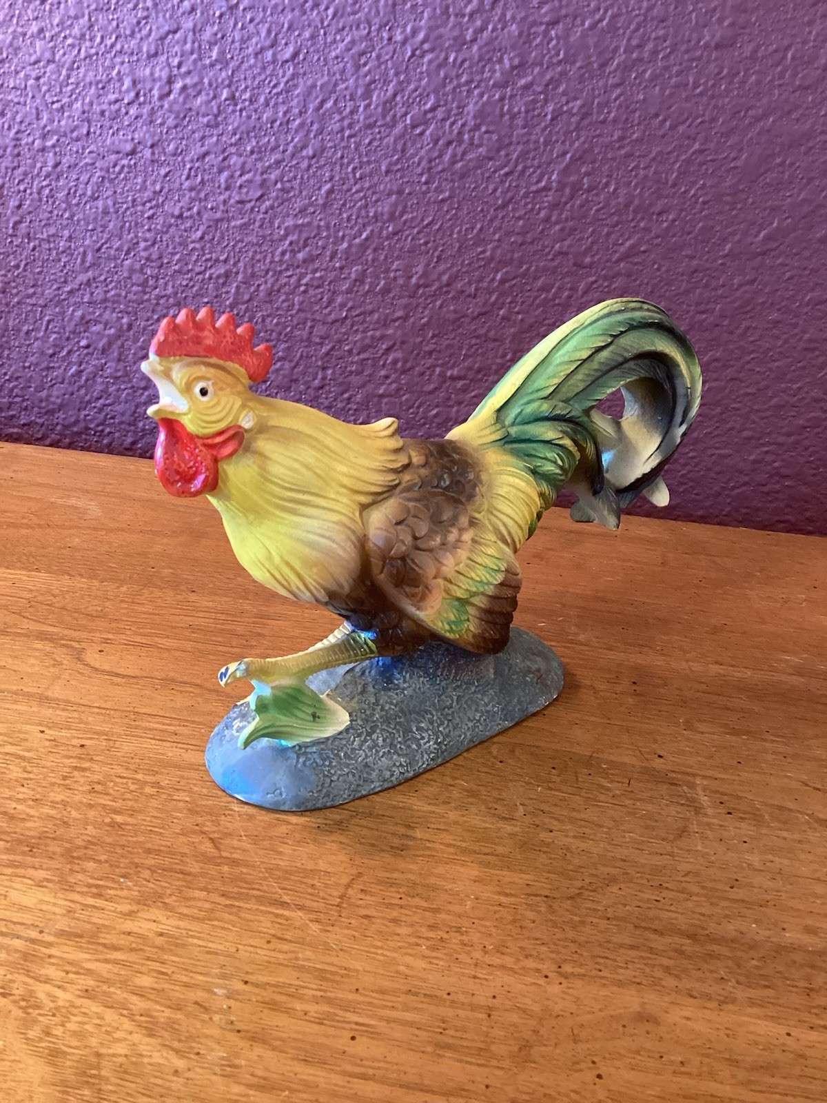 Vintage Artmark Hand-Painted Ceramic Rooster Figurine