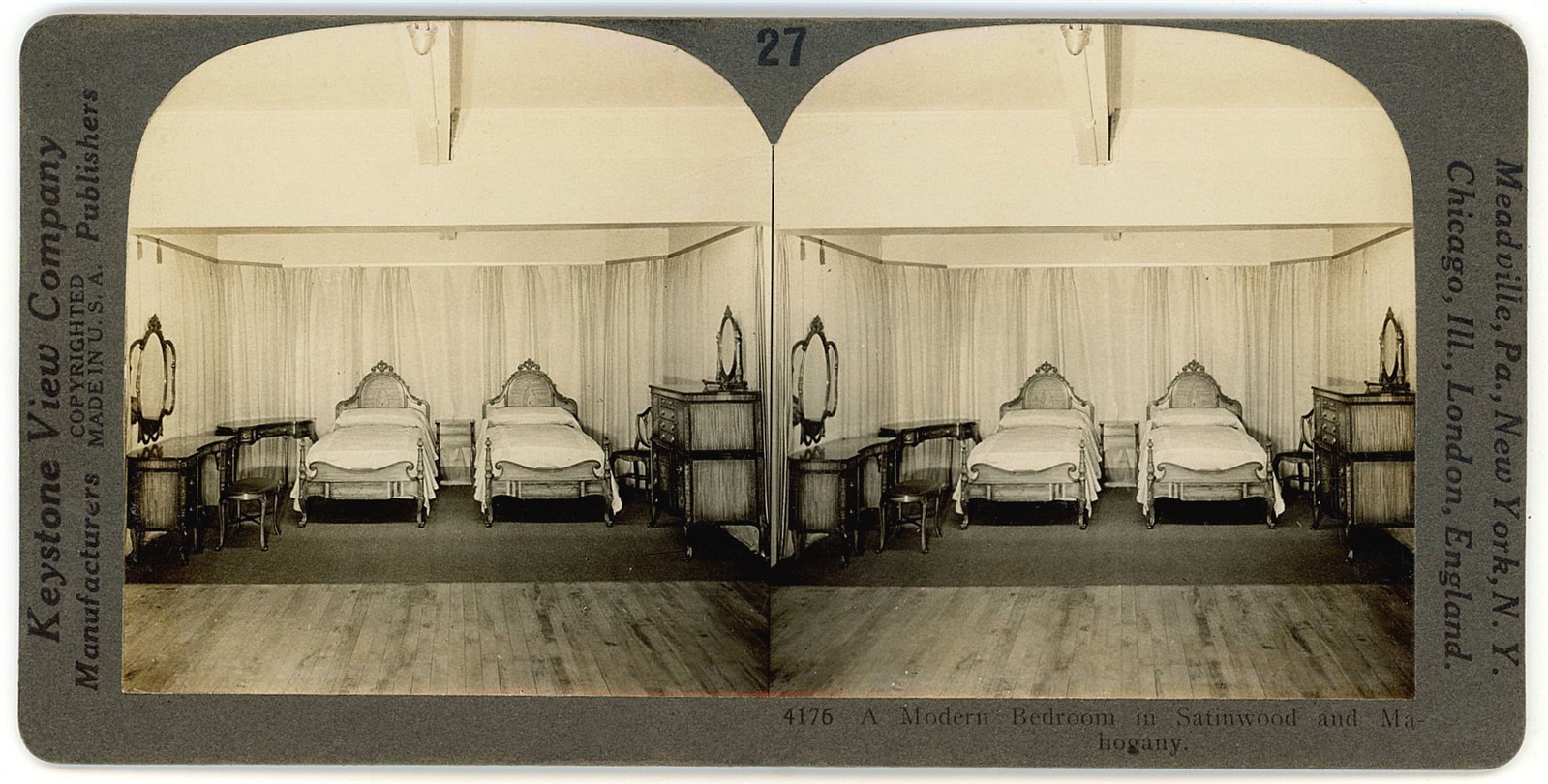 MICHIGAN STEREOVIEW - Grand Rapids Furniture Exhibit - Keystone c1928 VERY RARE