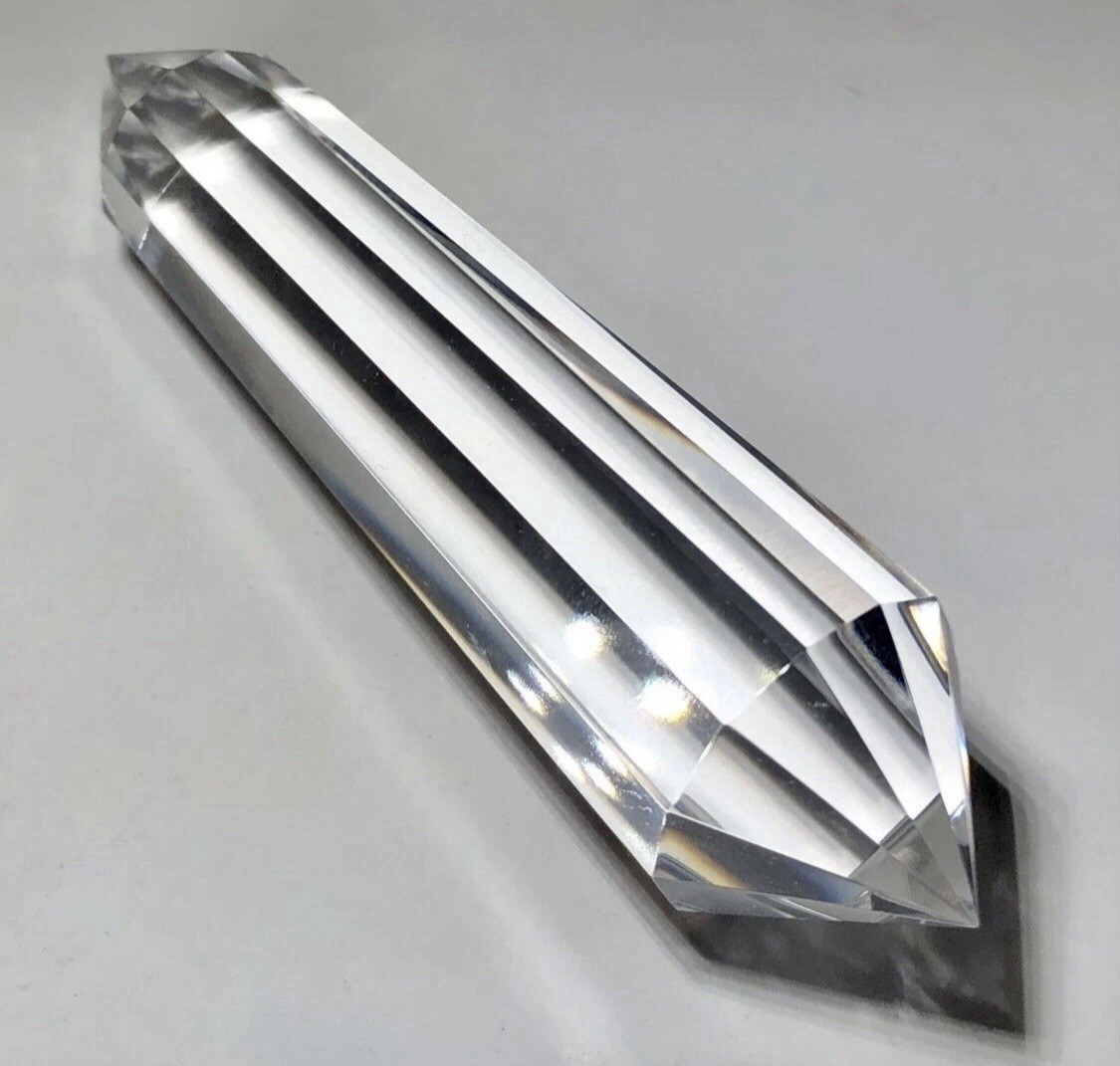 Large Breath Taking Natural Rare 12 Cut Vogel Quartz Crystal Point Raw Specimen