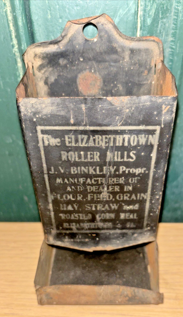 Antique Elizabethtown (PA) Roller Mills J. V. Binkley Advertising Match Safe