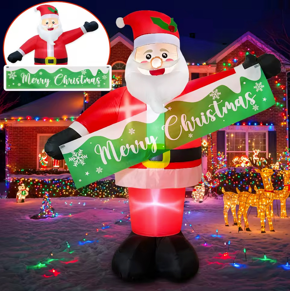 Giant Inflatable Santa, 10/10 quality, air pump to blowup + internal lights