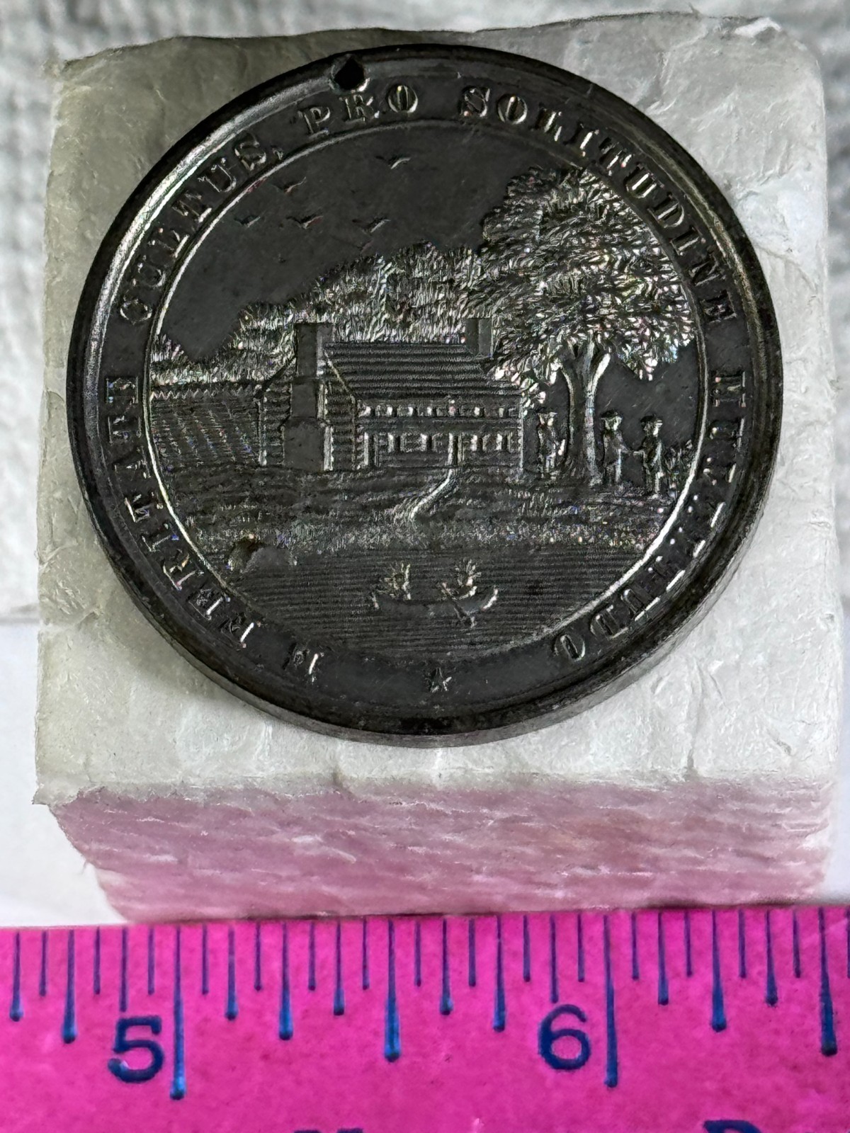 1885 DAUPHIN COUNTY PA CENTENNIAL MEDAL P.L. KRIDER WHITE METAL HARRISBURG TOKEN