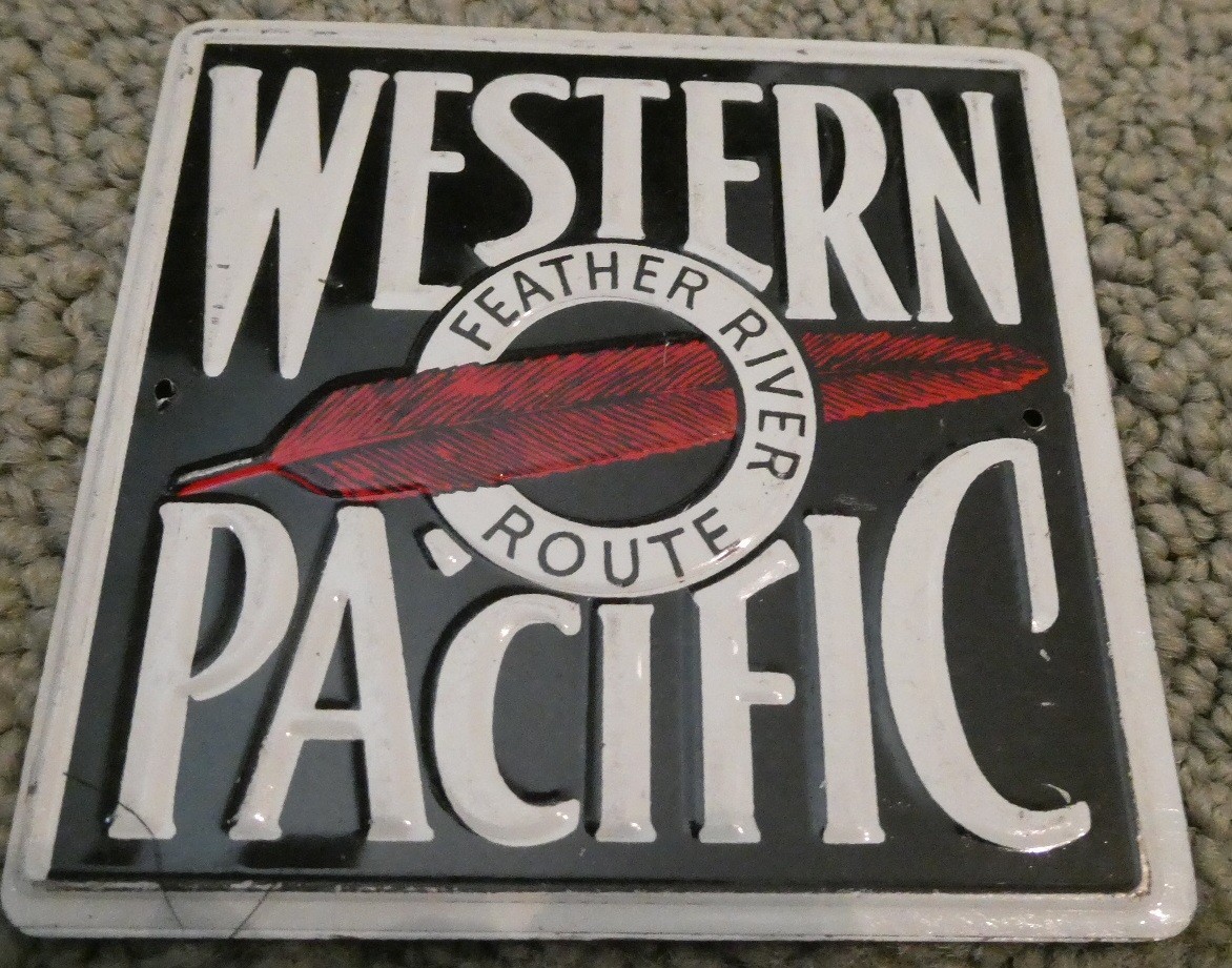 Railroad Miscellaneous Post Cereal Tin sign 1954 Western Pacific