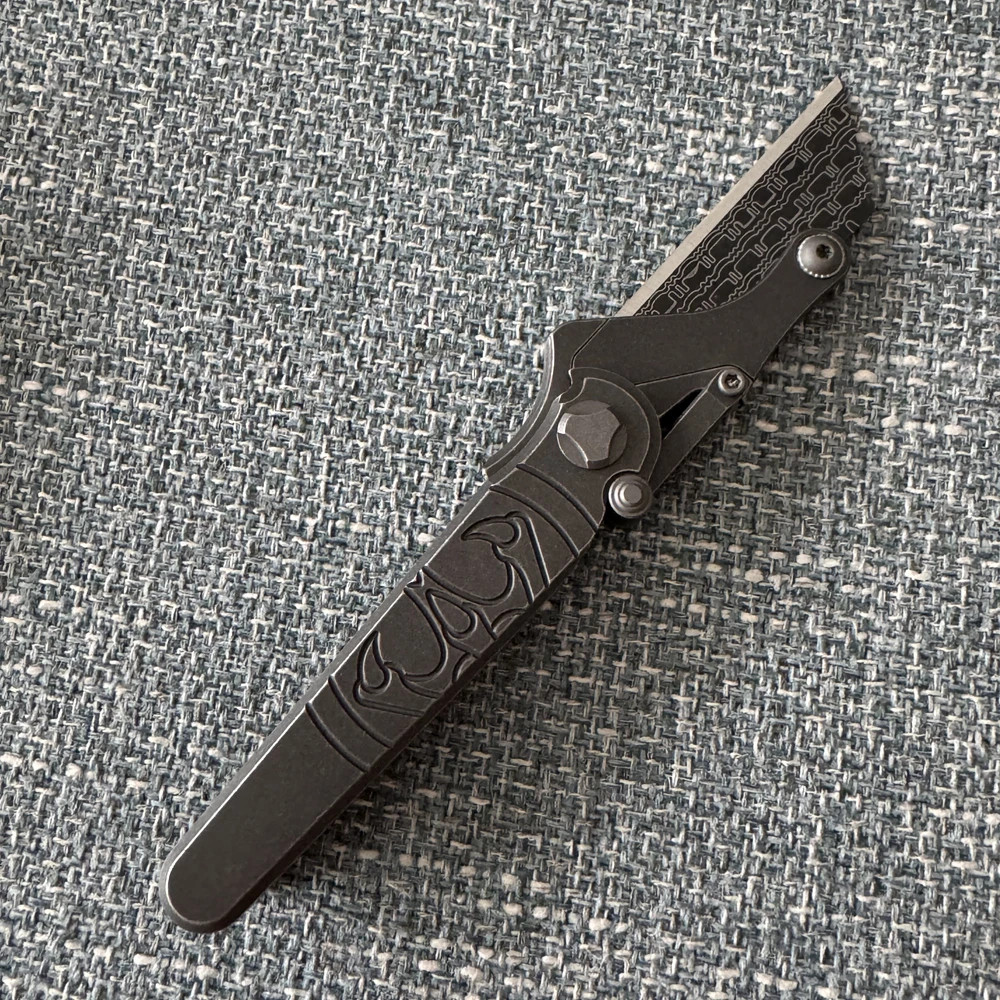 VALYRIAN Titanium Alloy EDC Mini Folding Pocket Knife Utility Blade
