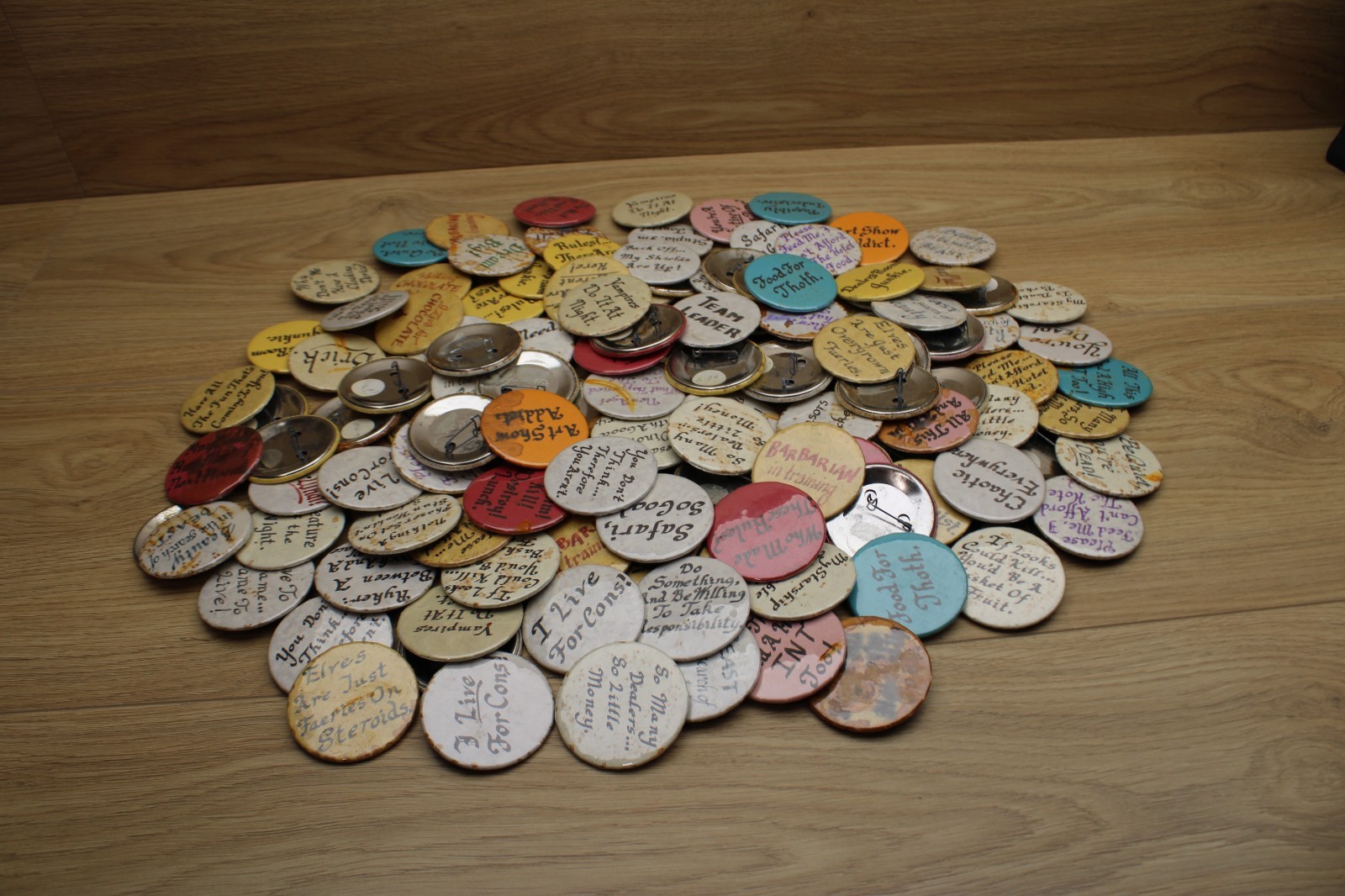 130+ Badge-a-Minit Vintage 1970’s Pinback Button Large Lot Funny Quotes Retro