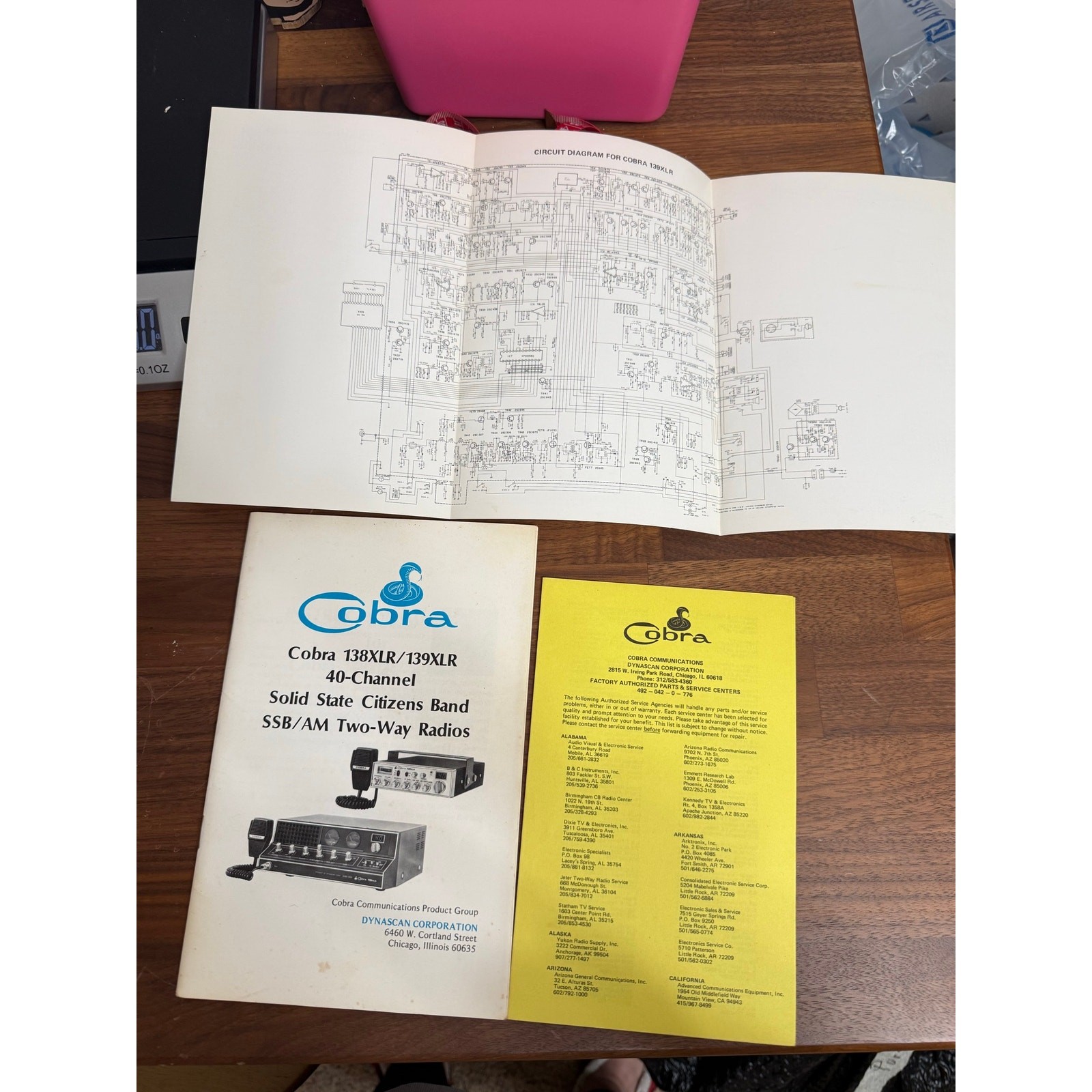 Vintage Cobra 138XLR 139XLR CB Radio Manual Schematic Service Directory Lot