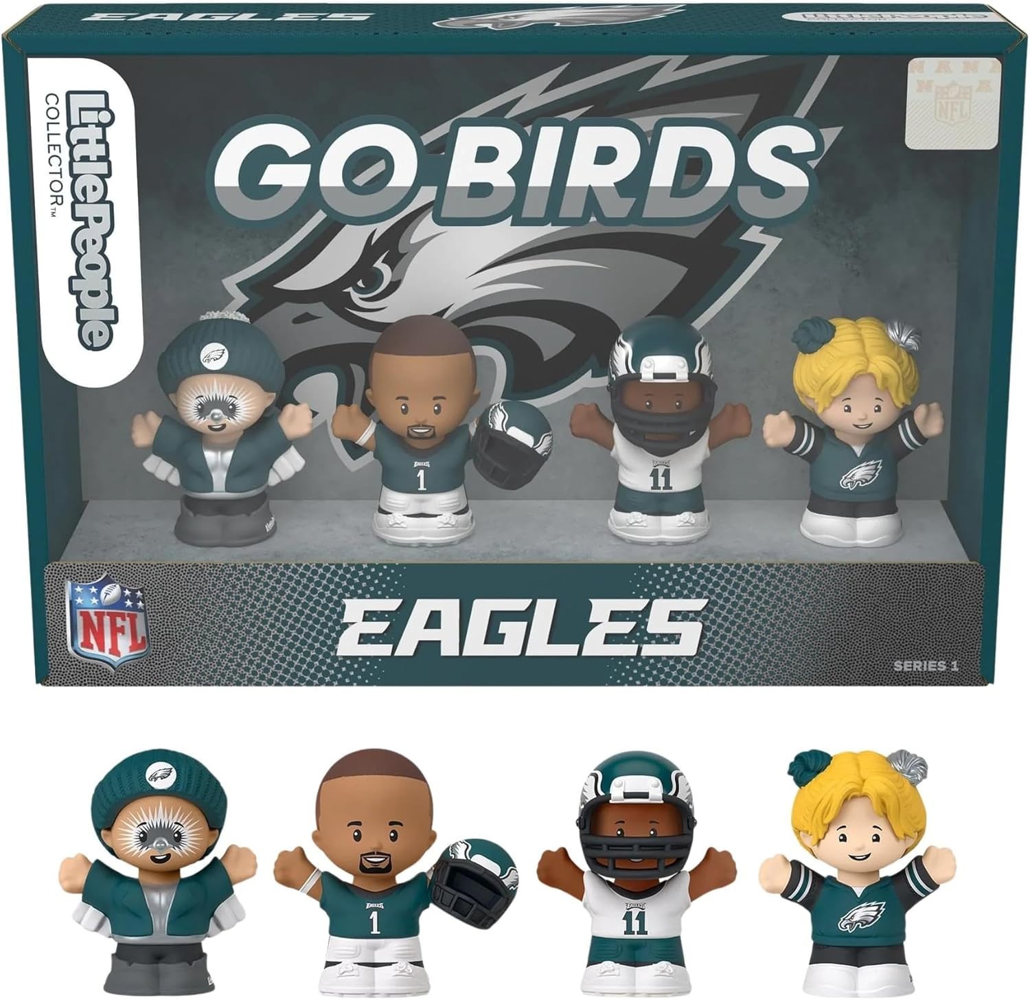Fisher Price Little People Collector Philadelphia Eagles 4 Pack Figure Set HURTS