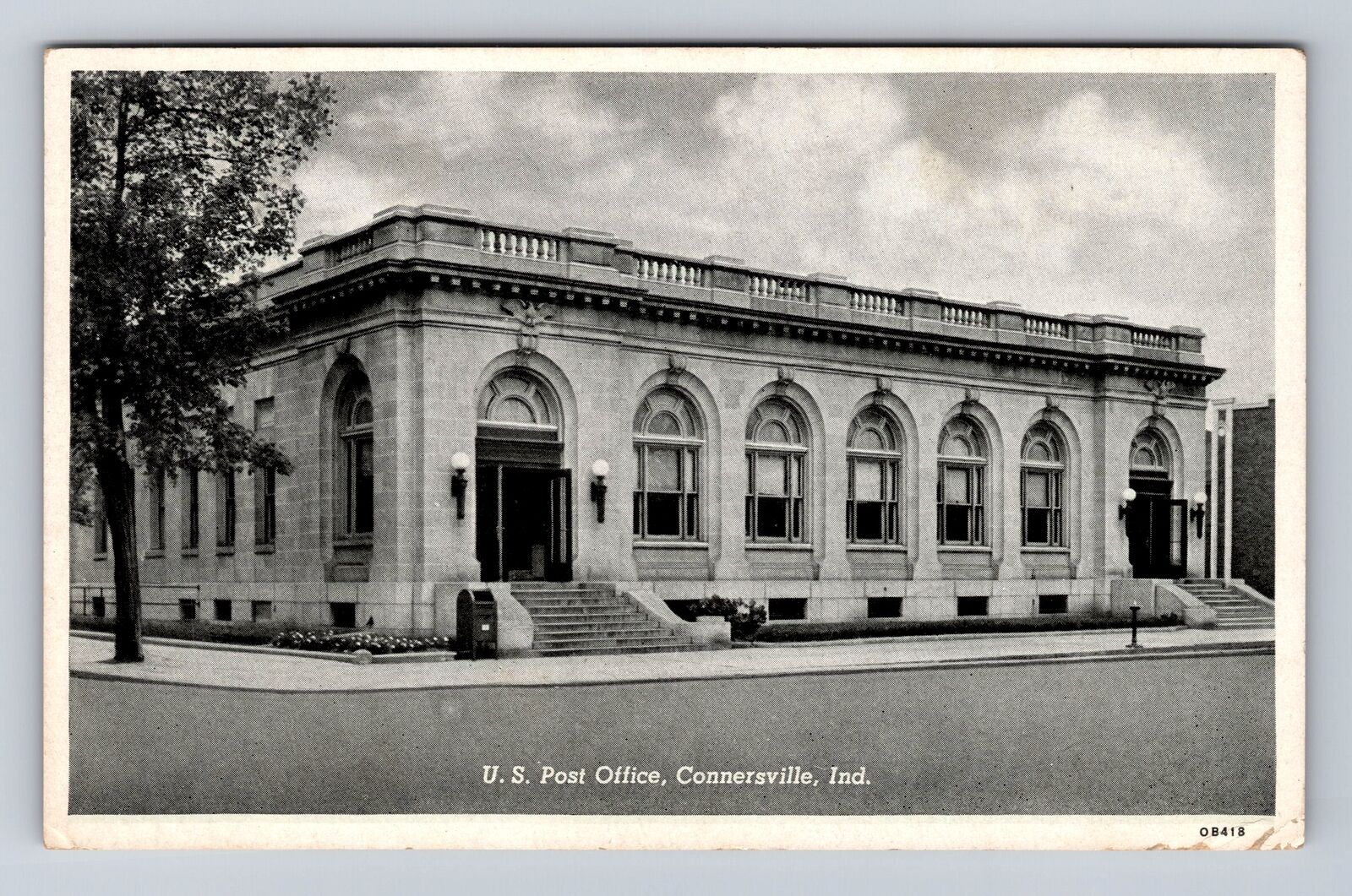 Connersville IN-Indiana, U.S Post Office, Antique Vintage Souvenir Postcard