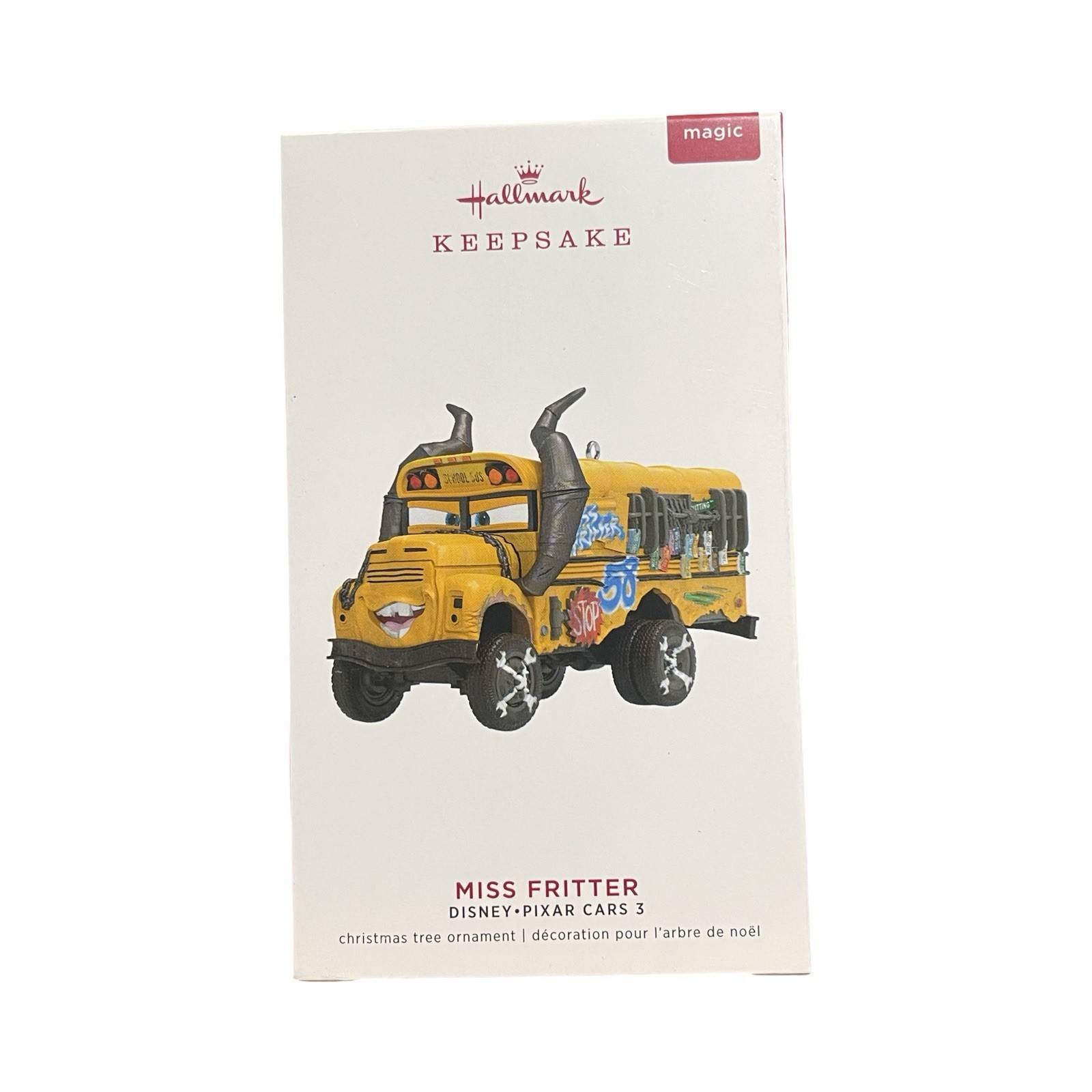 2019 Hallmark Disney Pixar Cars 3 Miss Fritter Ornament - Lightning McQueen