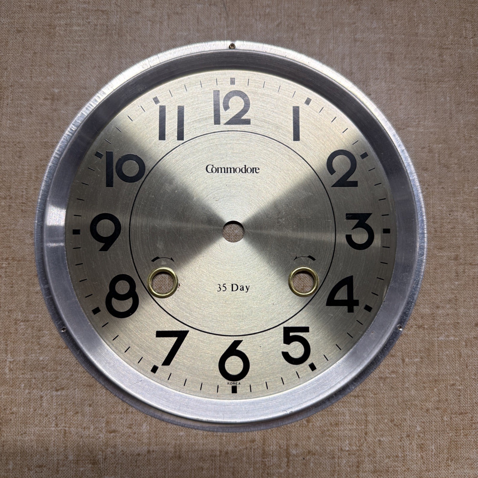 Vintage Commodore Beacon Wall Winding Clock Part Face Pan Dial