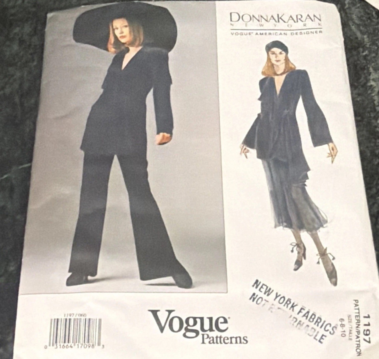 Vogue 1197 Donna Karan Vogue Women Jacket Skirt Pants Sewing Pattern Uncut