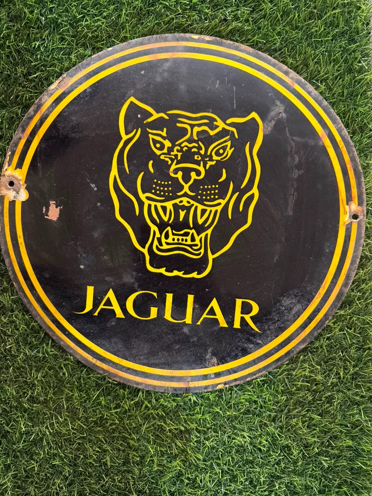Jaguar Porcelain Advertising Sign 12\'\' Inches