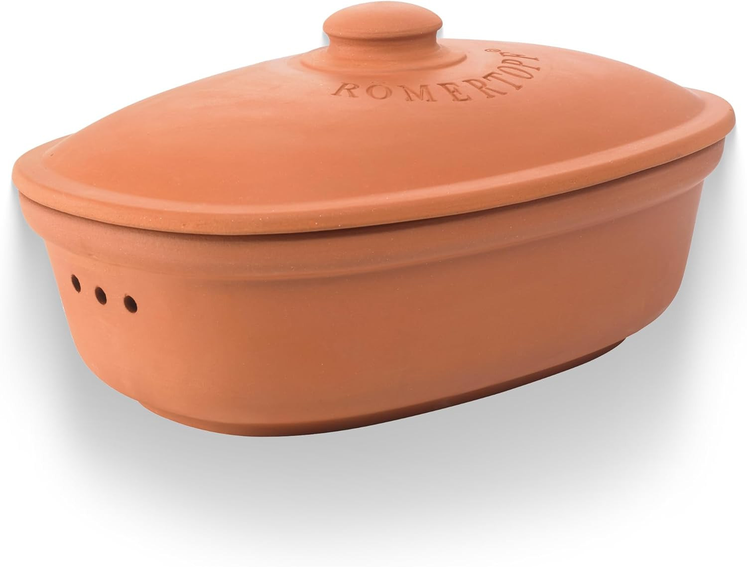 Romertopf Oval Ceramic Bread Freshness Pot | Natural Ceramic - Ideal for Storing