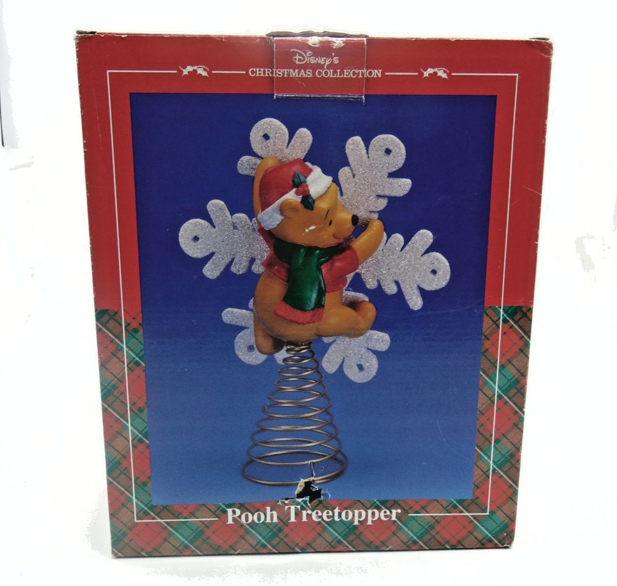 Vintage Disney Winnie the Pooh Christmas Tree Topper Holiday Decoration