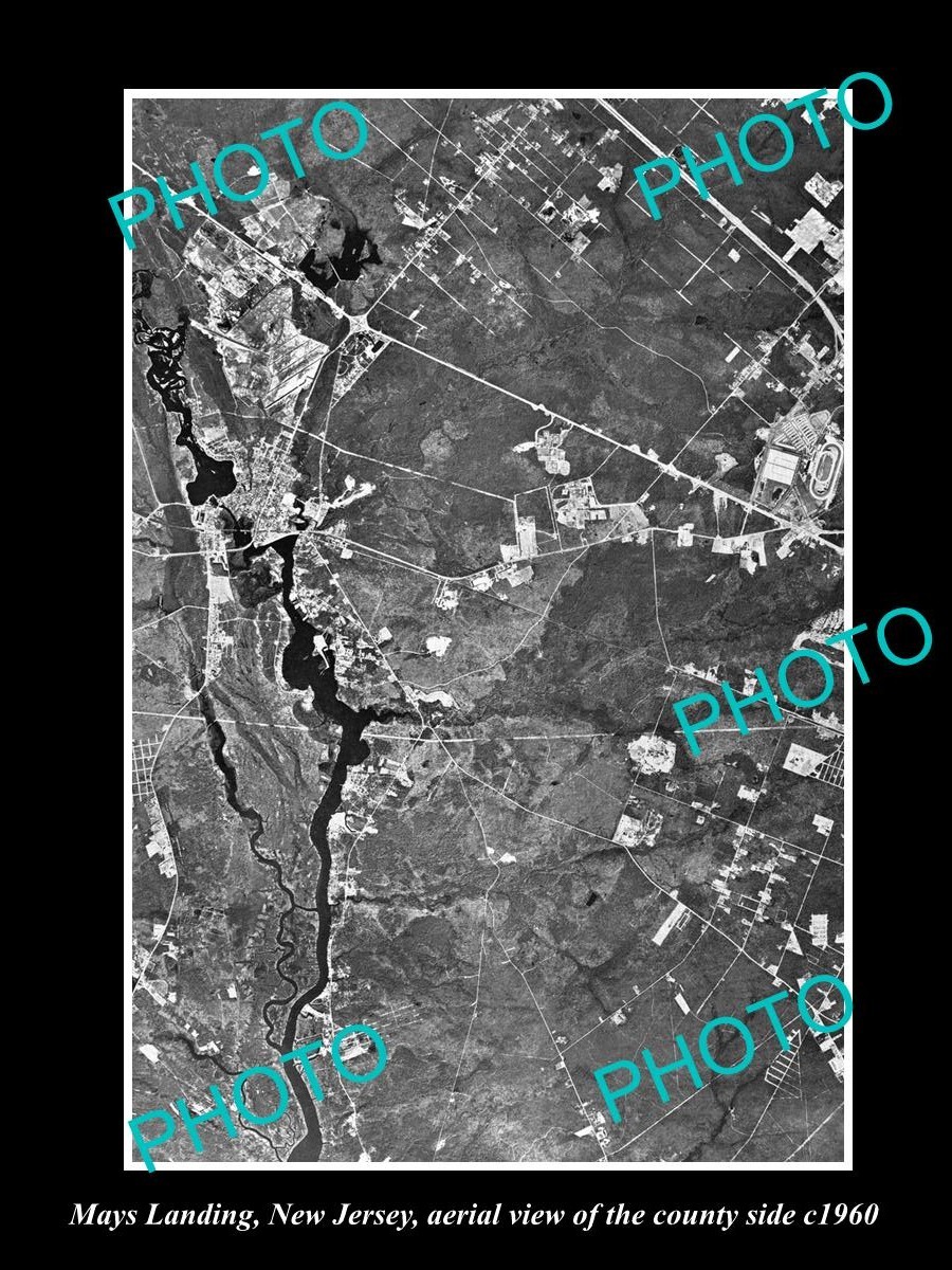 Mays Landing New Jersey Aerial View Of Area c1960 Large Historic Old Photo