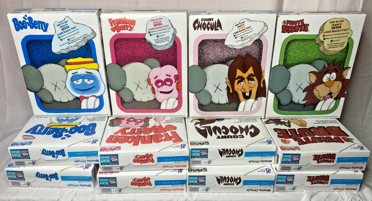 KAWS X MONSTERS LIMITED EDITION Cereal Collection General Mills 12 BOXES