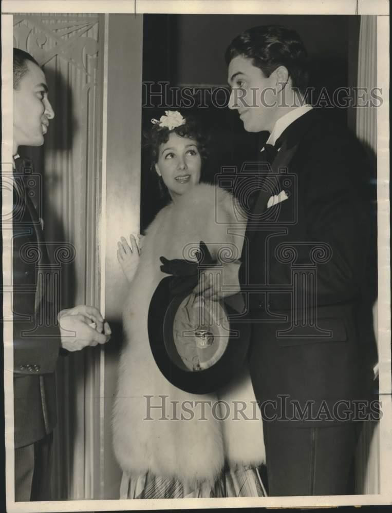 1937 Press Photo Jean Parker & husband George MacDonald at a Hollywood club