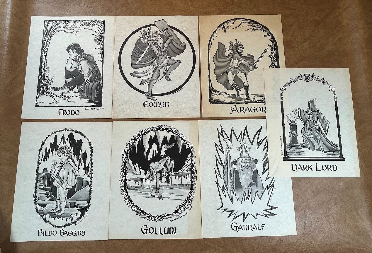 Ann Rommel Tolkien Prints From 1977 7 Prints 11x14