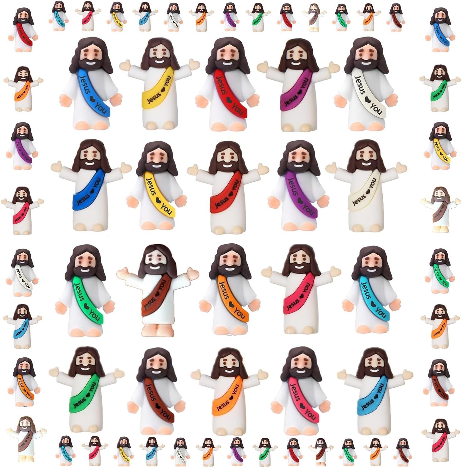 300 Pcs Little Jesus Figures, Mini Jesus Figurines in Bulk, Small Jesus Loves Yo 300 Pcs Little Jesus Figures, Mini Jesus Figurines in Bulk, Small Jesus Loves Yo