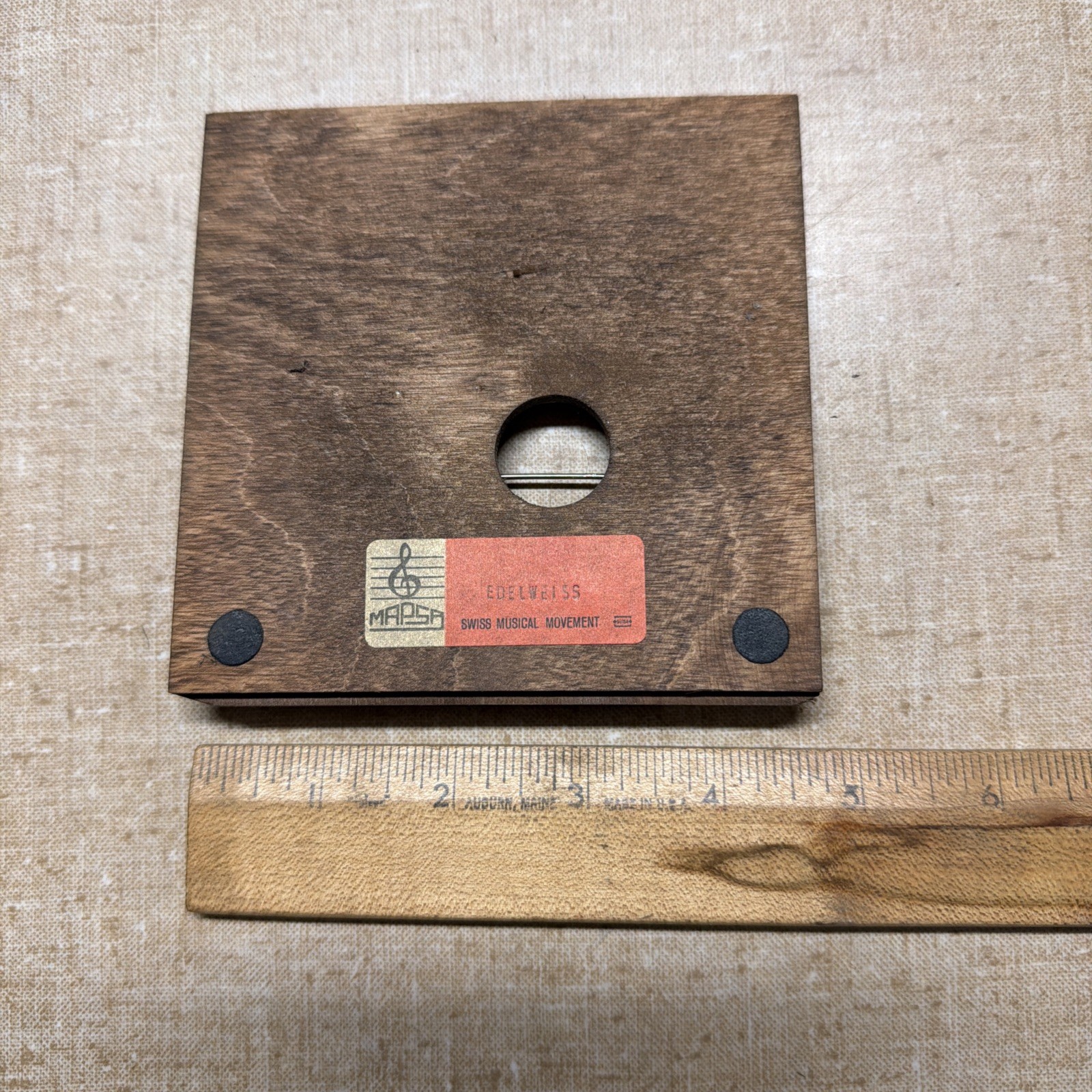 Vintage Antique Cuckoo Clock Wood  Case Rear Door