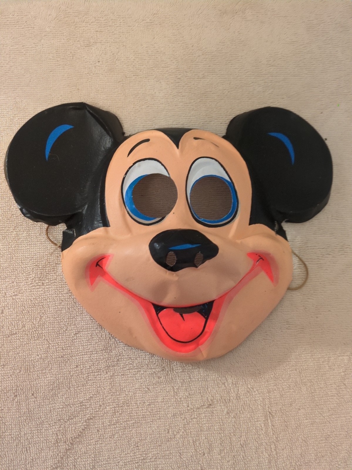 Vintage 1970’s Ben Cooper Plastic Kids Halloween Mask Disney Mickey Mouse
