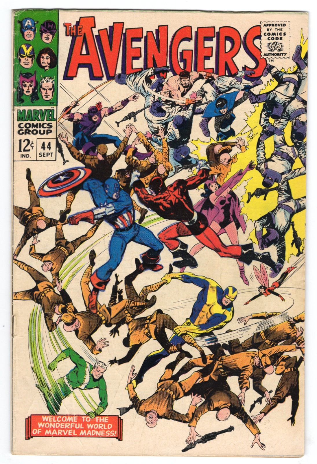 Avengers 44 1967 Marvel Comics VG 4.0 2nd App Red Guardian Hercules Quicksilver
