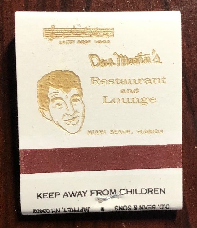 Rare Vintage DINO'S LODGE DEAN MARTIN RESTAURANT Matchbook Rare Vintage DINO'S LODGE DEAN MARTIN RESTAURANT Matchbook
