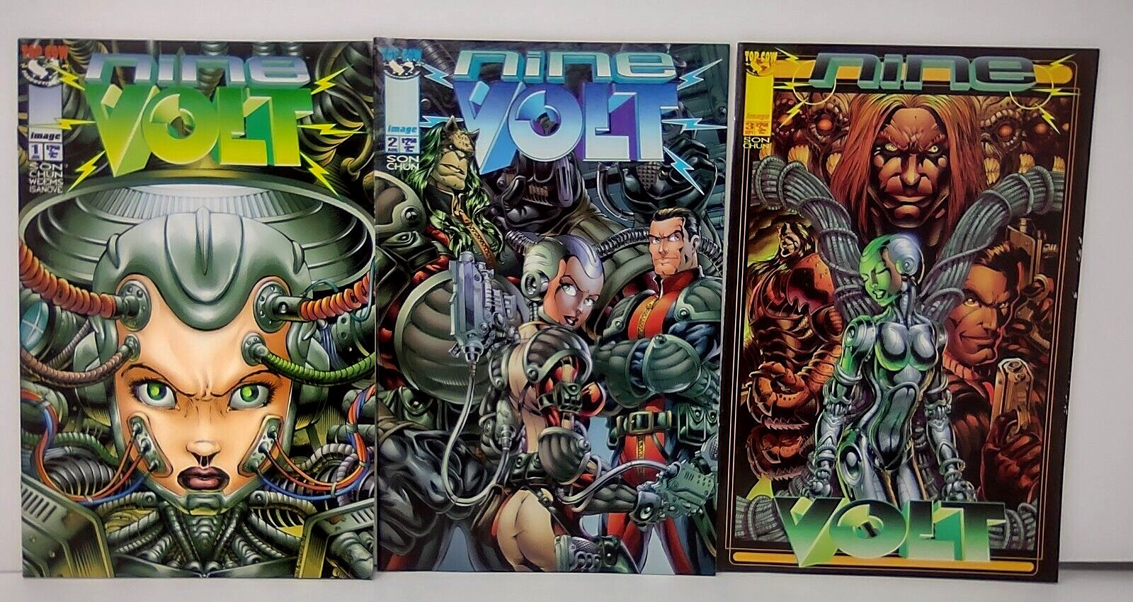 Nine Volt Volume 1 Issues 1 2 3 Image Comics 1997 First Printing Lot of 3