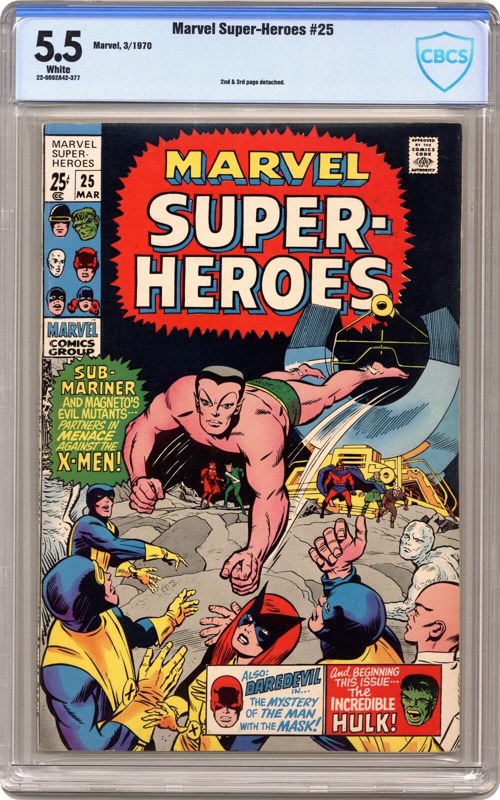 Marvel Super Heroes #25 CBCS 5.5 1970 22-0692A42-377