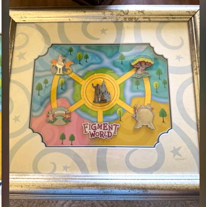 *RARE* Disney Figment Figment World Framed Pin Set Limited Edition LE 300