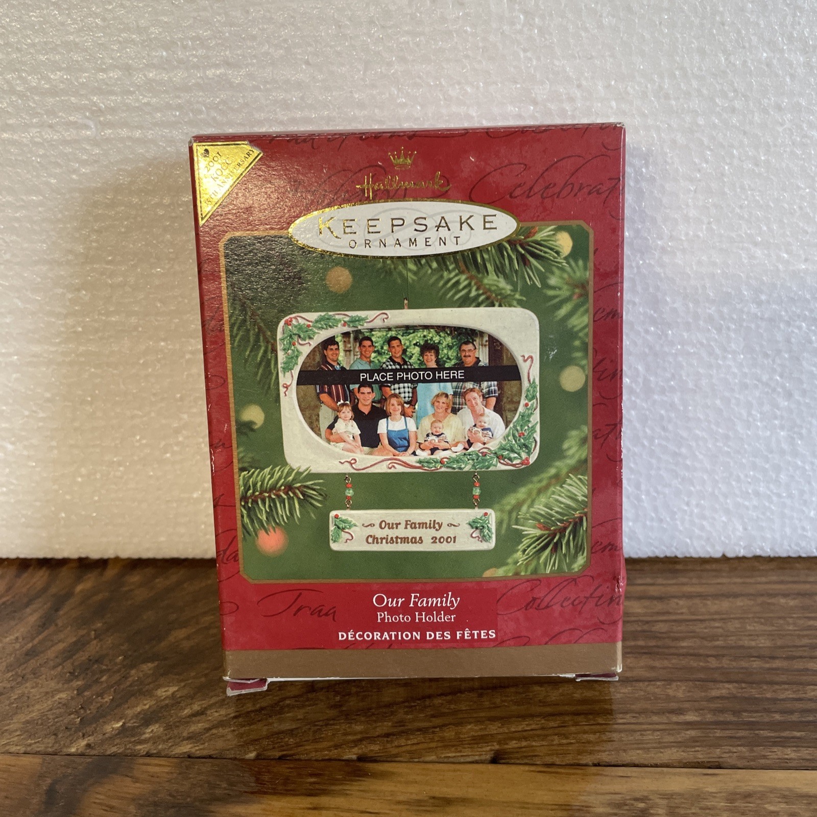 Vintage 2001 Hallmark Keepsake Our Family Photo Holder Christmas Ornament W Box Vintage 2001 Hallmark Keepsake Our Family Photo Holder Christmas Ornament W Box