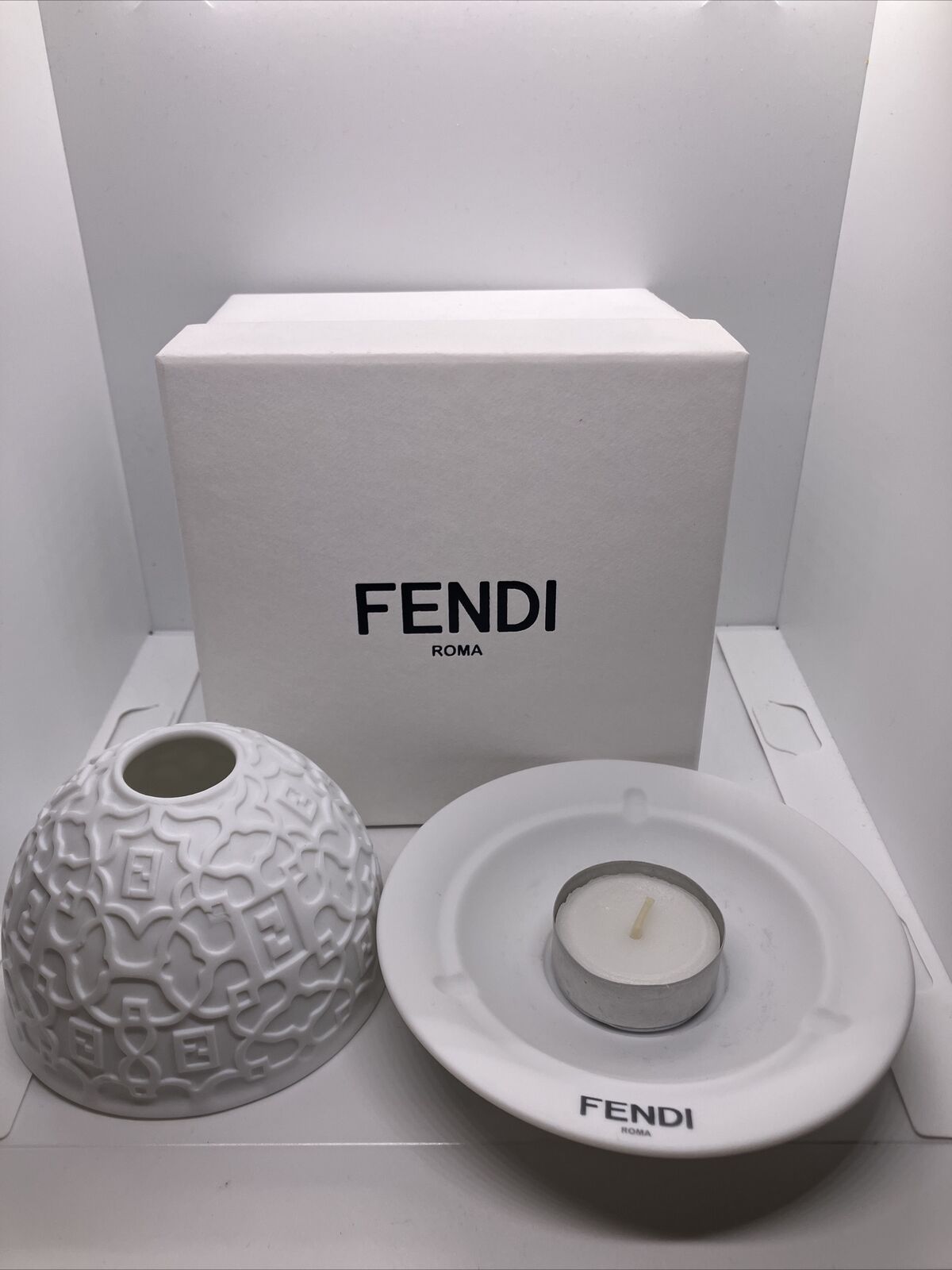 New FENDI Candle Holder RARE Luxury Home