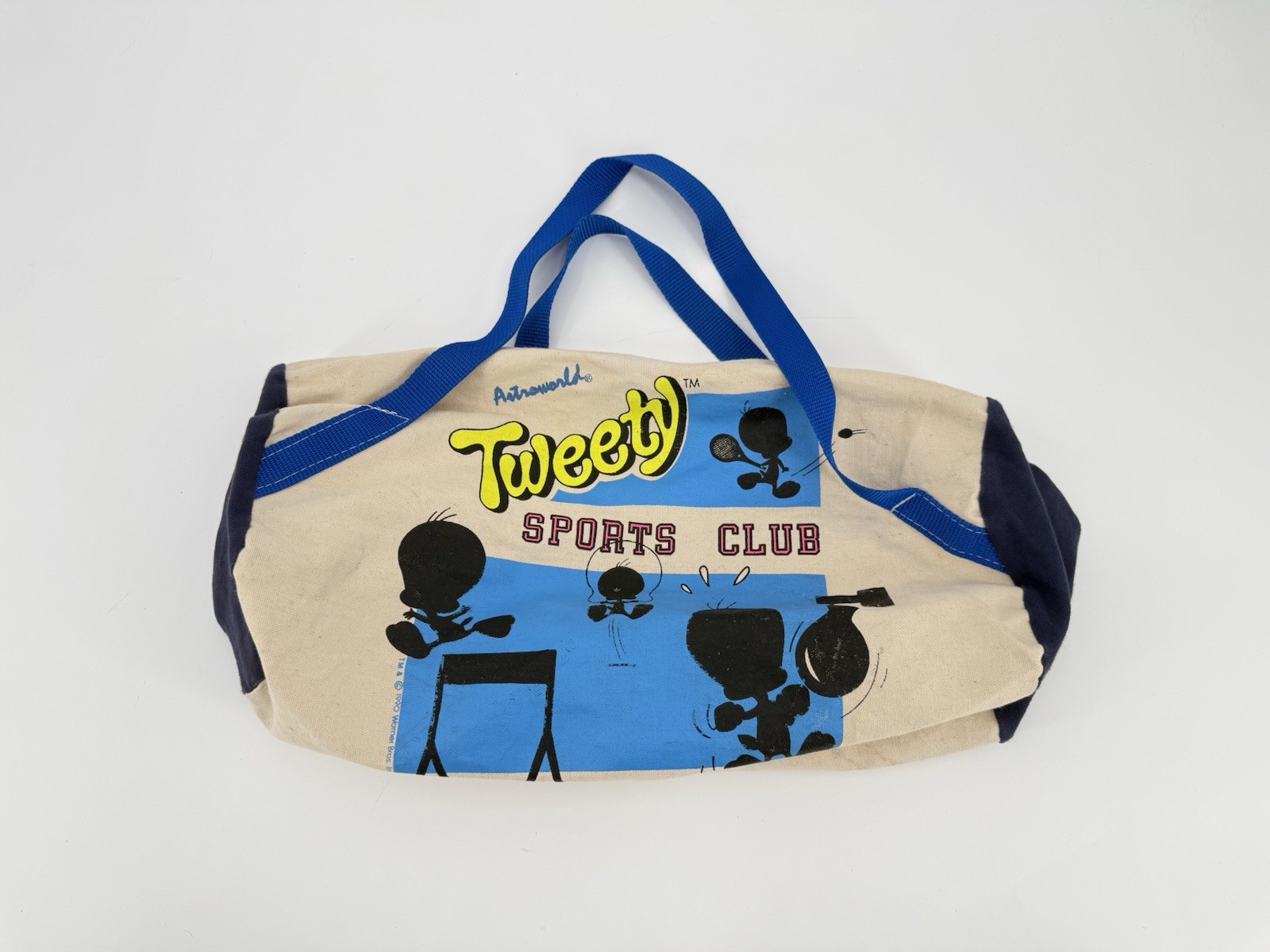 Vintage 1990 AstroWorld Tweety Bird Sports Club Duffle Bag Looney Tunes WB